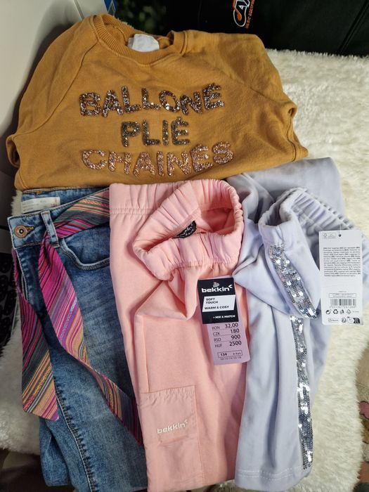 Zara 134, nowe spodnie, ocieplane. Dla dziewczyniki