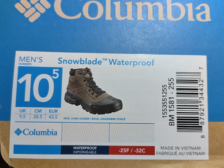 Ботинки, сапоги Columbia  непромокаемые