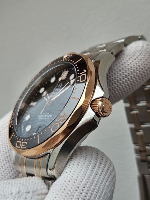 Эксклюзив! Швейцарские часы Omega Seamaster Gold-Black 300. ТОП модель