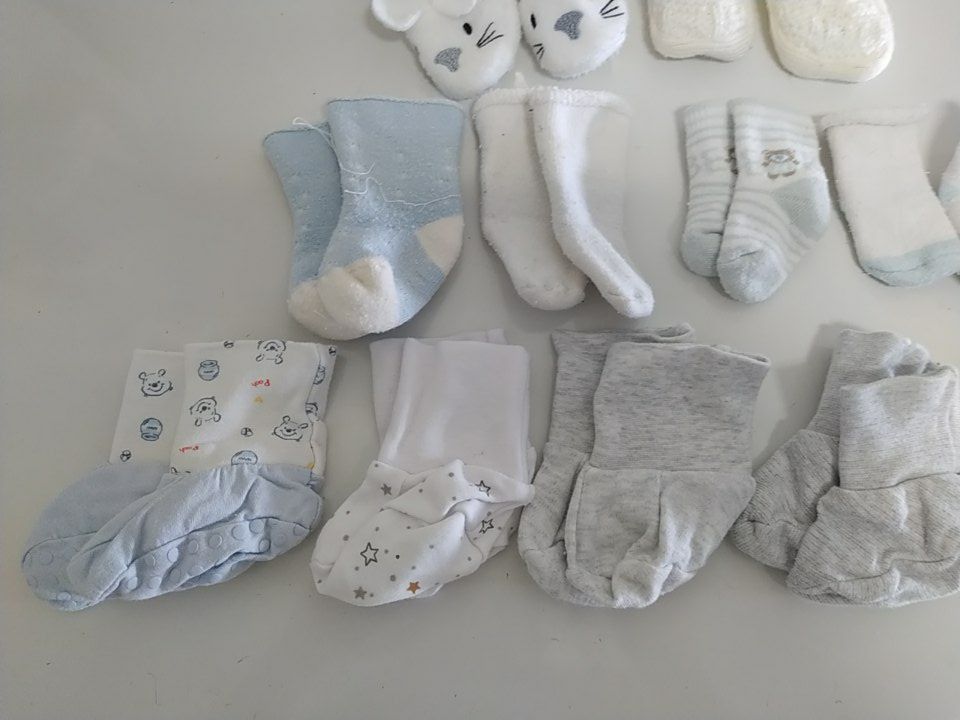 Conjunto de meias e botinhas 0-3 meses