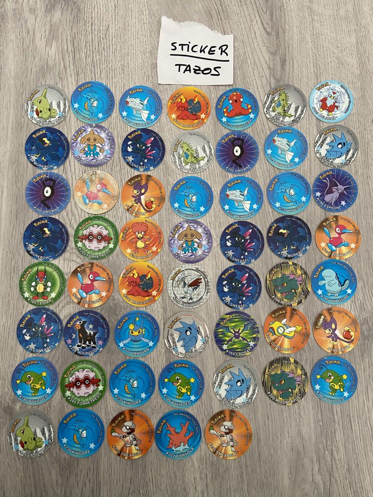 Coleção de tazos Pokemon