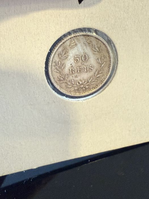 Moeda prata 50 reis 1879