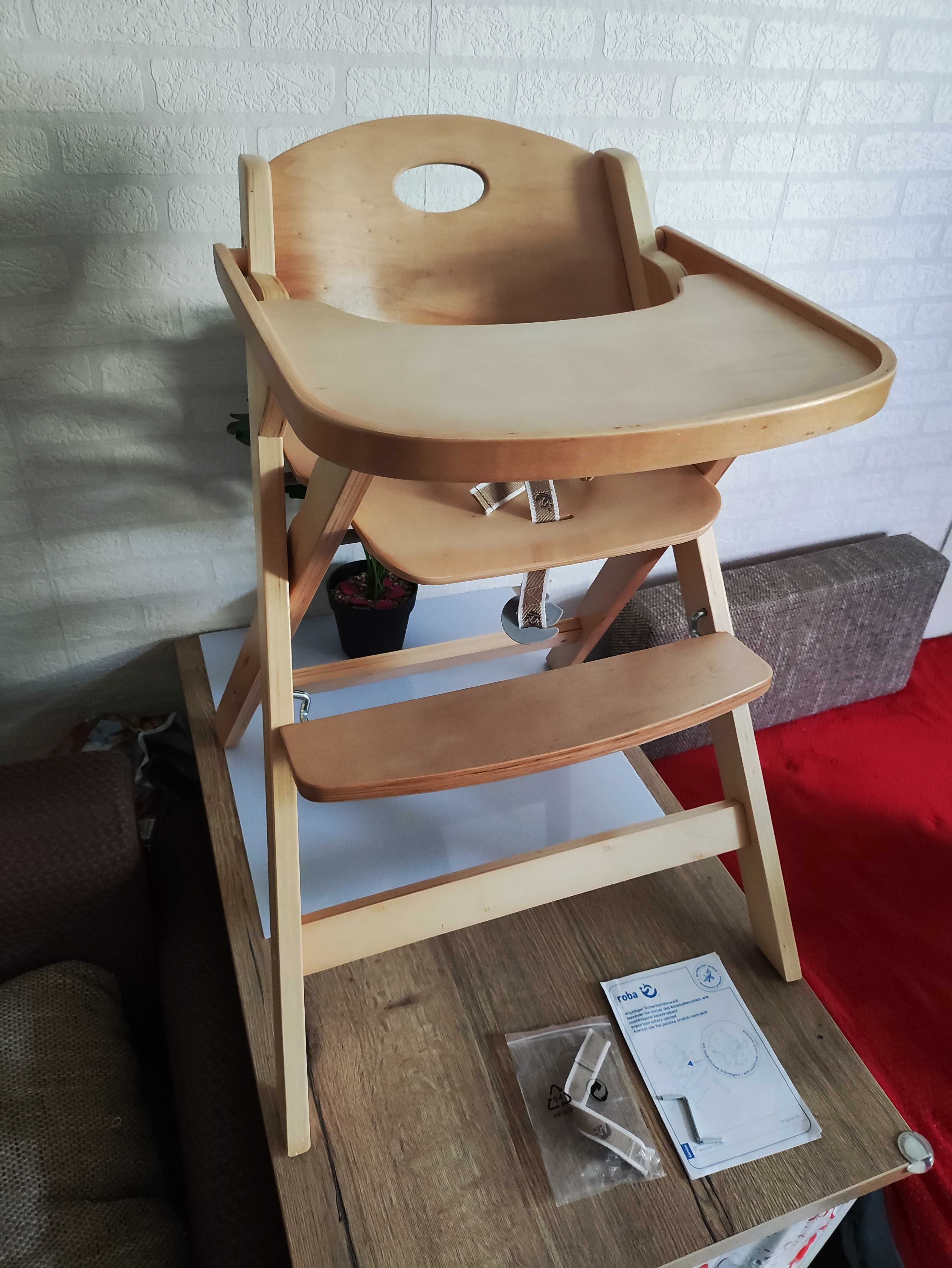 Fotelik do karmienia dla Dzieci drewniane  Roba składane Krzesło Fotel