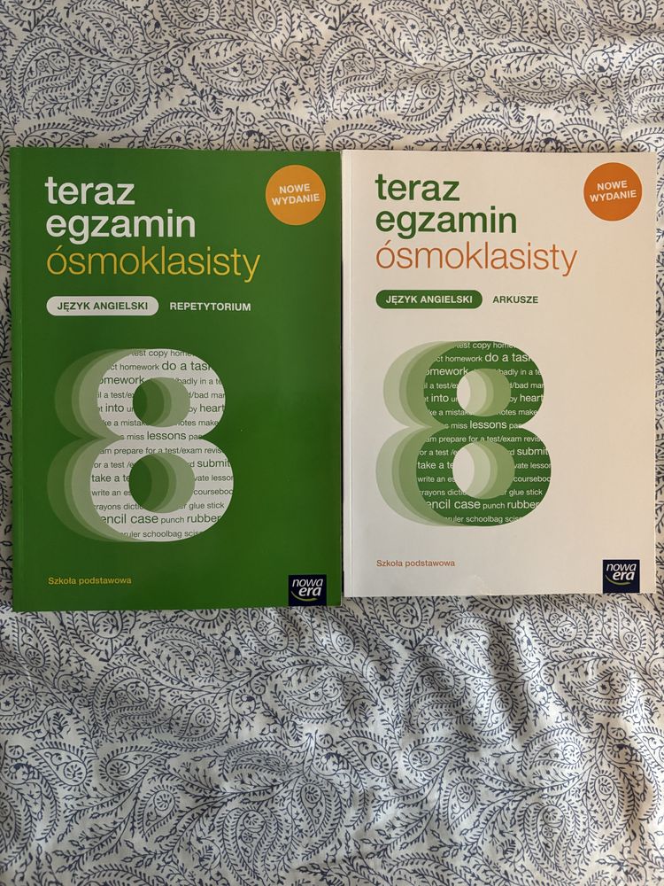 Repetytorium + arkusze z języka angielskiego do klasy 8