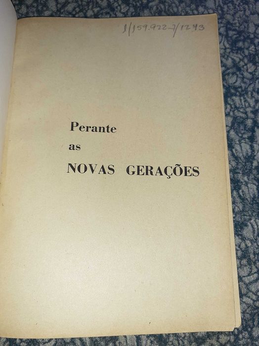 Livro - Perante as Novas Gerações