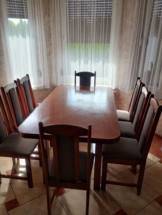Zestaw do jadalni Stół + 8 krzeseł