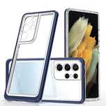 Clear 3in1 etui do Samsung Galaxy S22 Ultra żelowy pokrowiec z ramką n