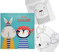 Kolorowanka mini dla dzieci 10x10 zwierzątka 24 kartki kieszonkowa