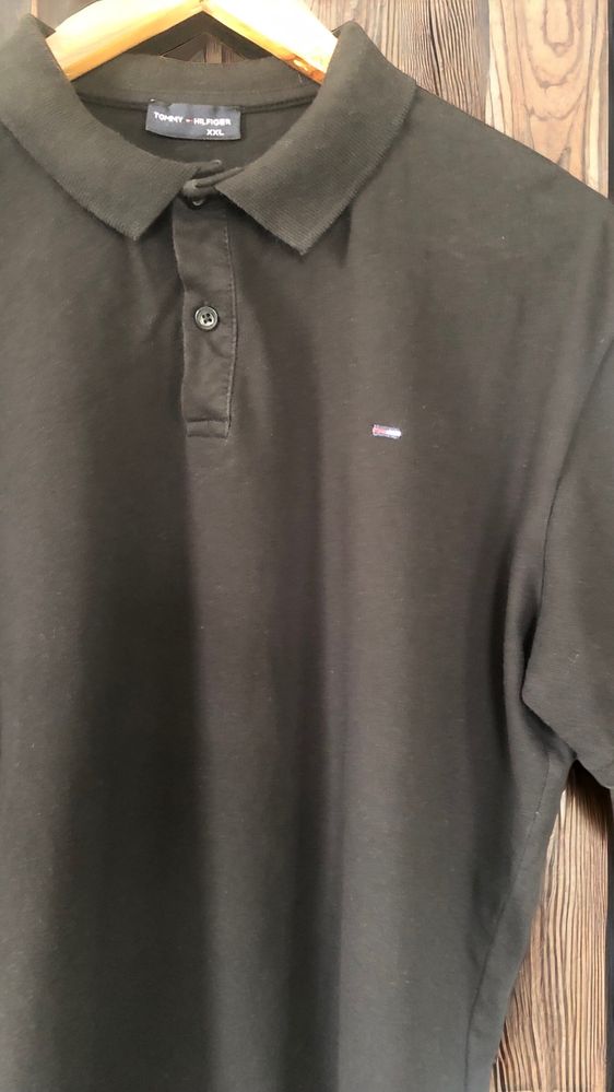Koszulka męska polo czarna XL