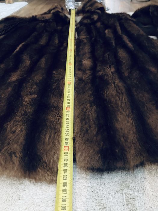 Czekoladowe futro naturalne L40