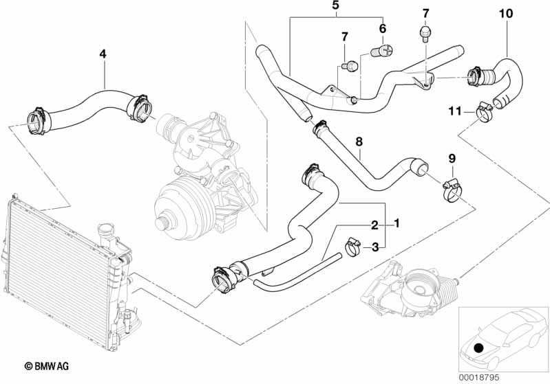 Przewody układu chłodzenia  BMW Seria: 7' E38 nr. mag 1/342