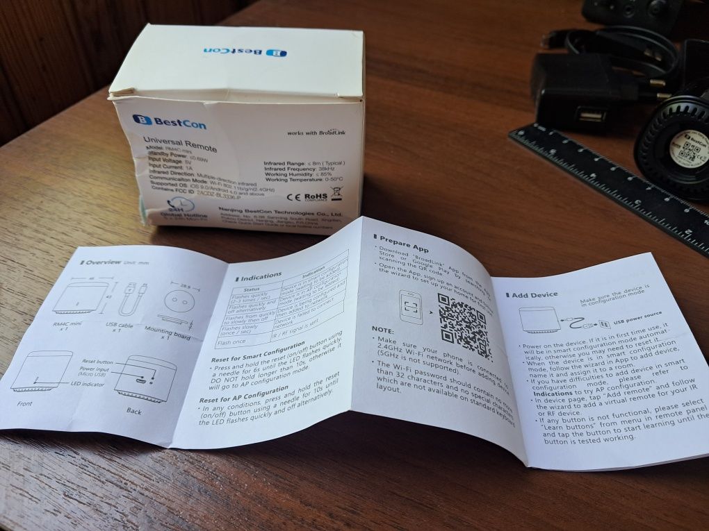 Універсальний Wi-Fi пульт Broadlink BestCon RM4C для техніки на інфрач