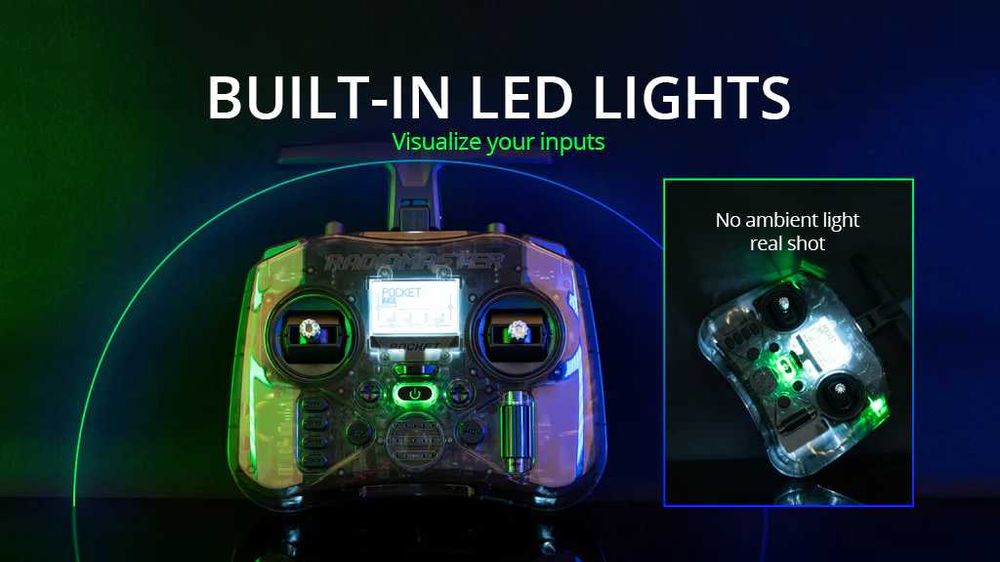 Пульт Radiomaster Pocket ELRS M2 Transparent для симулятору, польотів