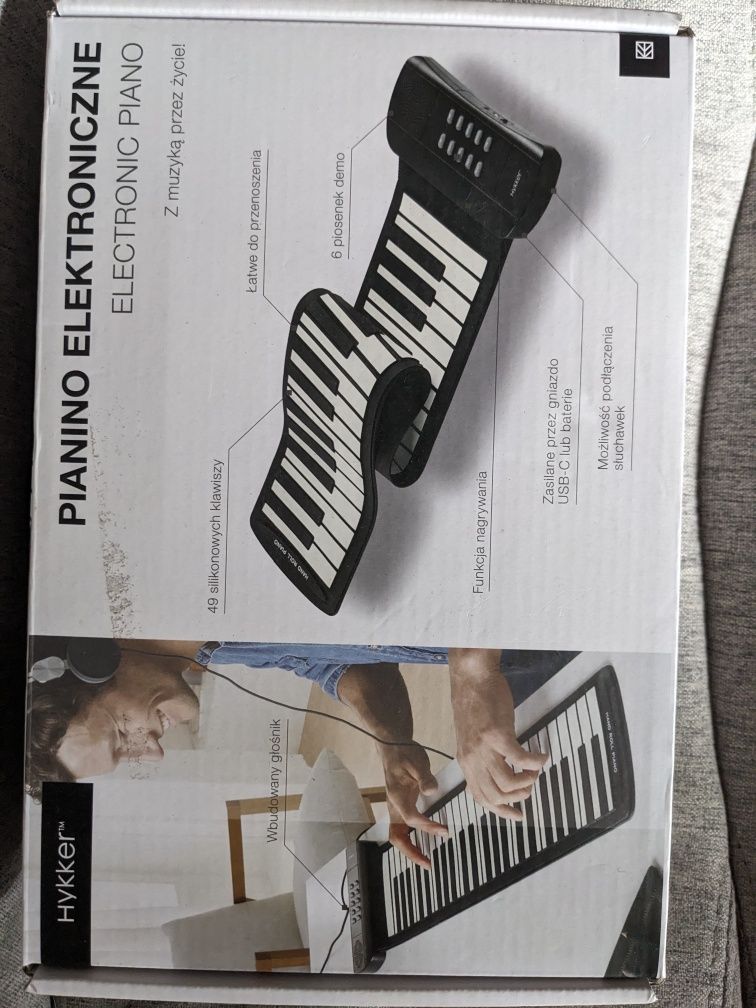 Mobilne pianino elektroniczne Hykker  silikonowe zwijane