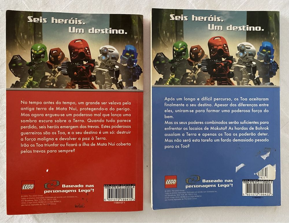 Dois livros dos Bionicle