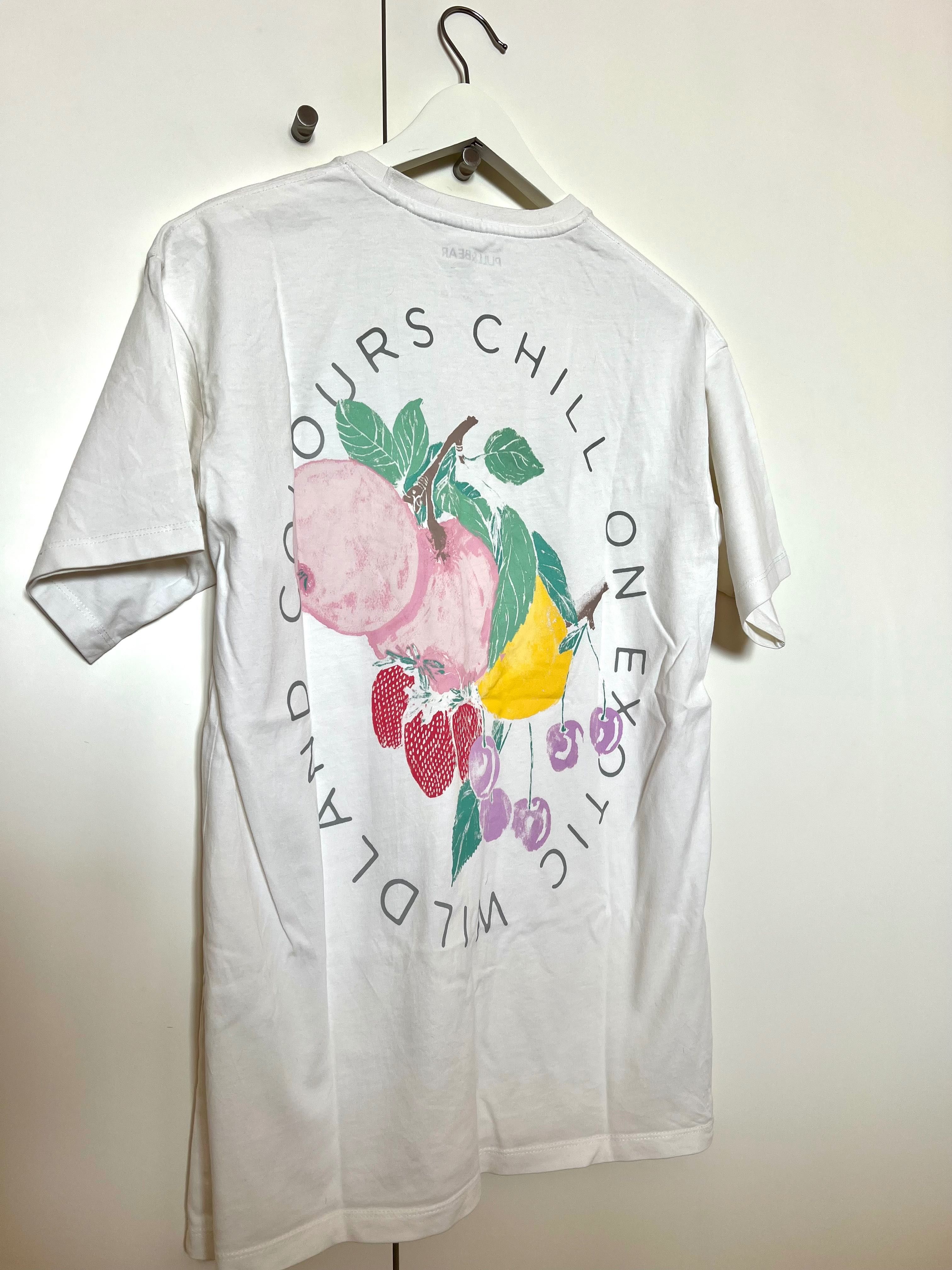 T-shirt de algodão básica com estampado Pull & Bear M