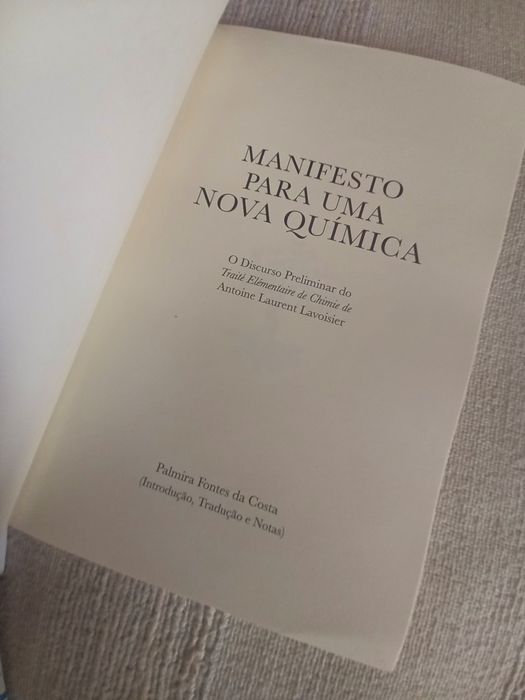 Manifesto para Uma Nova Química Lavoisier