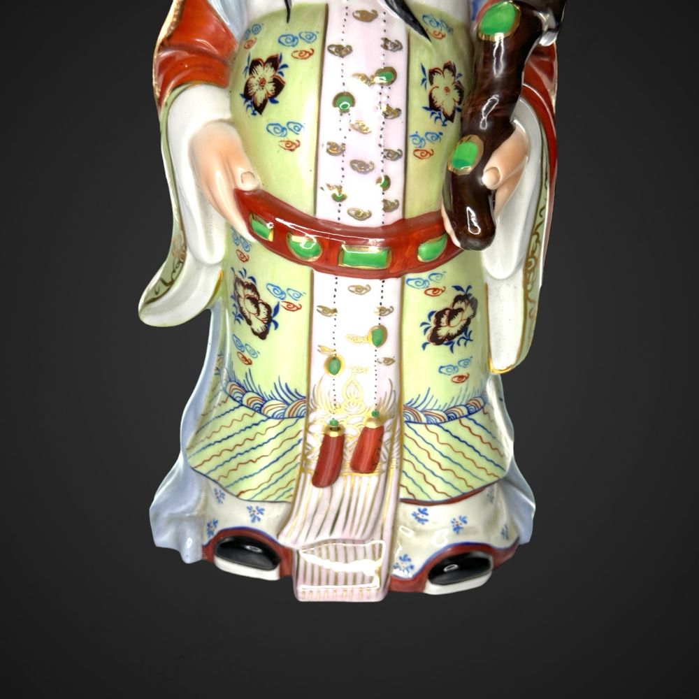 Chińska ceramiczna figurka LuXing Bóg kariery B41/40911