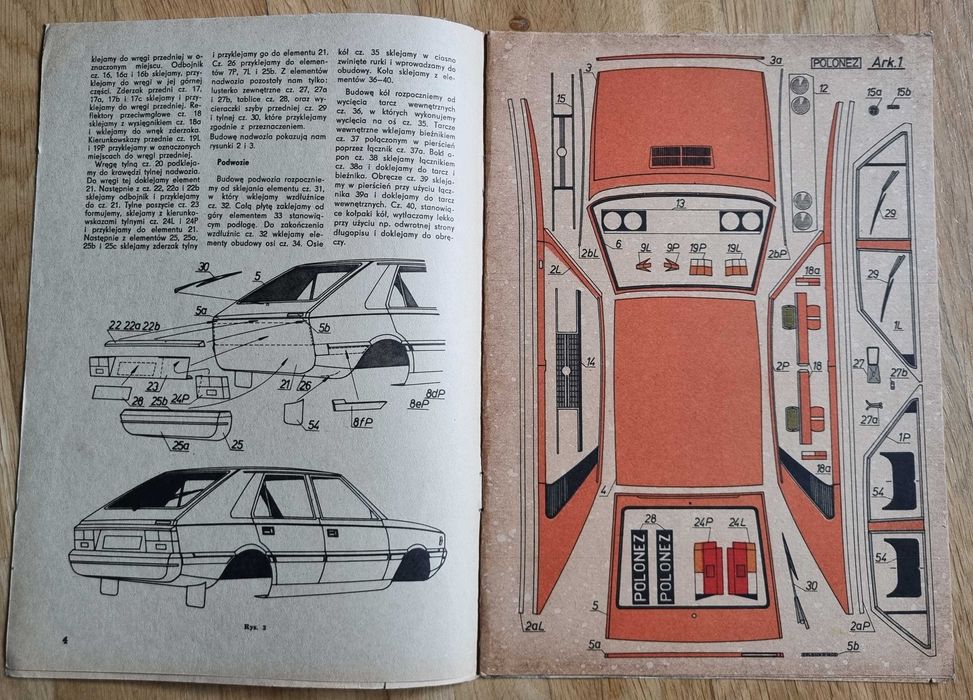 Mały modelarz 10/1979 - Samochód osobowy Polonez