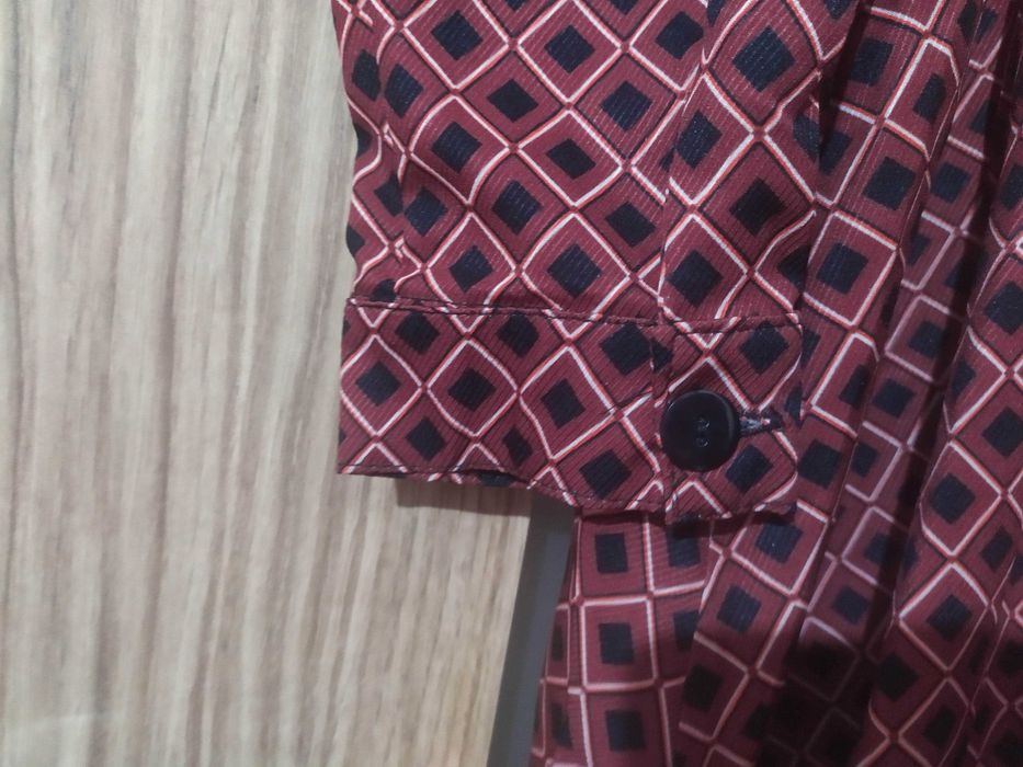 Sukienka brązowa w romby Kartes Maja 348-1