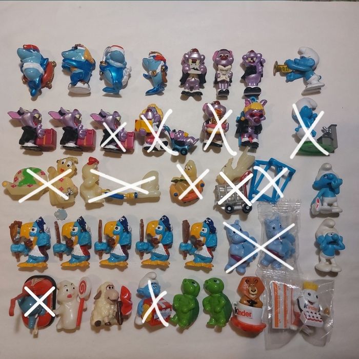 Фігурки Вкладыш іграшки кіндер поштучно вампір ведмідь бегемот