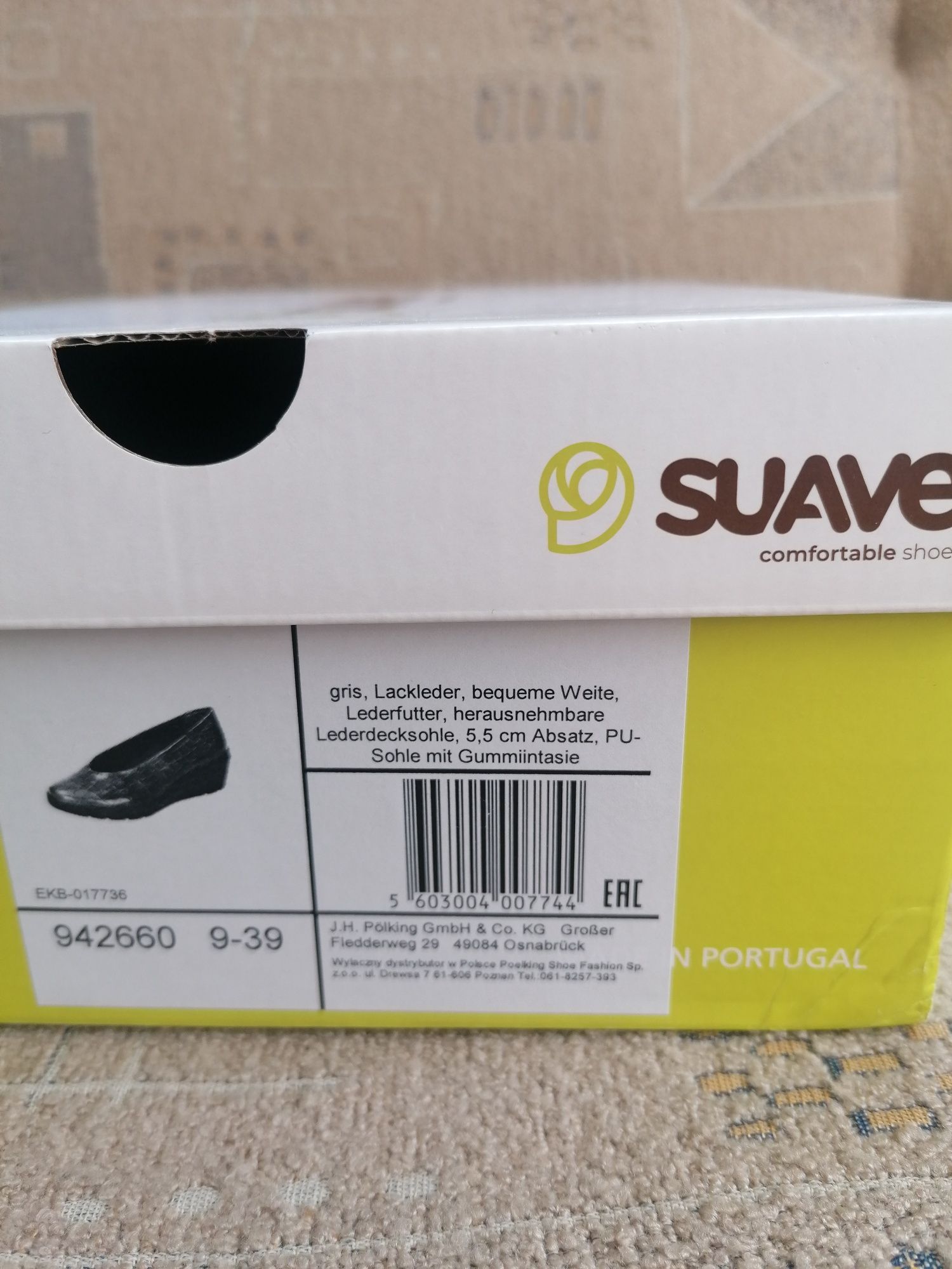 Nowe! Buty półbuty damskie Suave Comfortabel 942660 rozmiar 39 NOWE! S