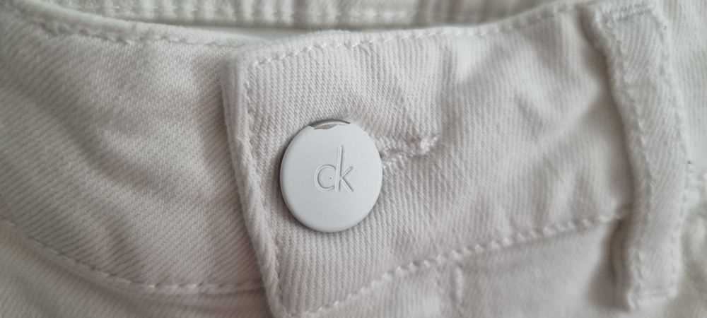Calvin Klein spodnie białe W28 L30 rurki XS 34