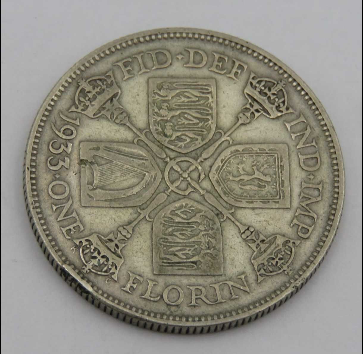 1933 Great Britain Silver One Florin George V