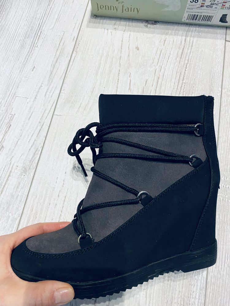 Buty jesienno-zimowe na koturnie