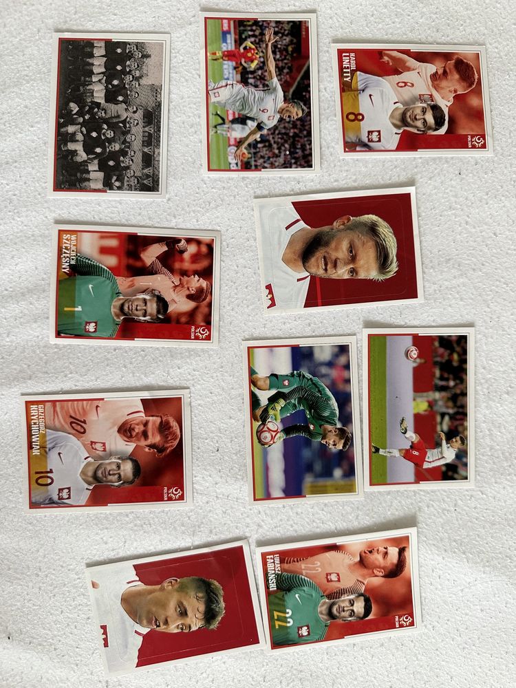 Naklejki piłkarzami reprezantacji nożna panini karty kolekcjonerskie