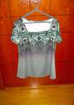 T-shirt De Pescoço Quadrado Estampado