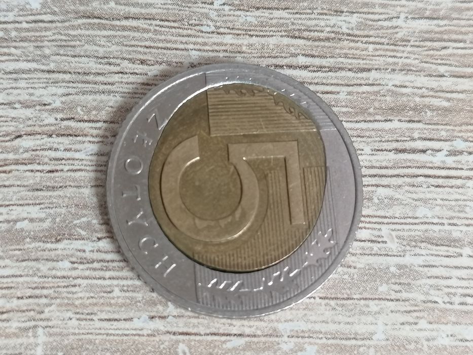 Okazja  Moneta 5 zł. 2015 destrukt Rozlany rdzeń rzadki rocznik.