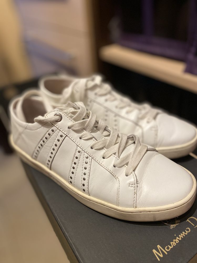 Sneakersy buty skorzane
