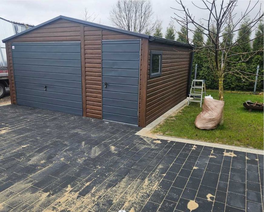 Garaż blaszany 3x5 na budowe wymiar Garaże Blaszak 6x5 6x6 Producent