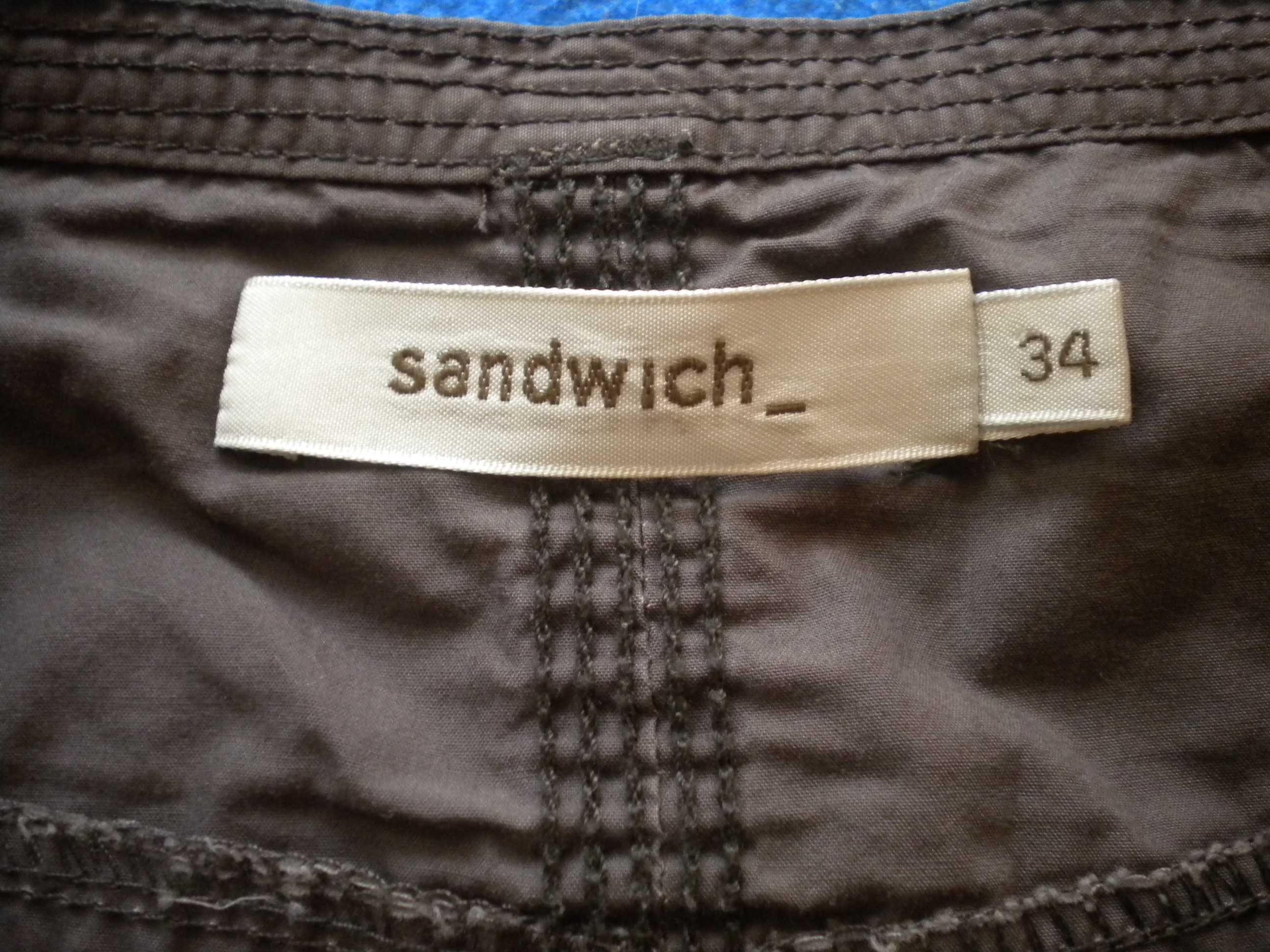 Spódnica, spódniczka z klinów rozm 36 brąz Sandwich
