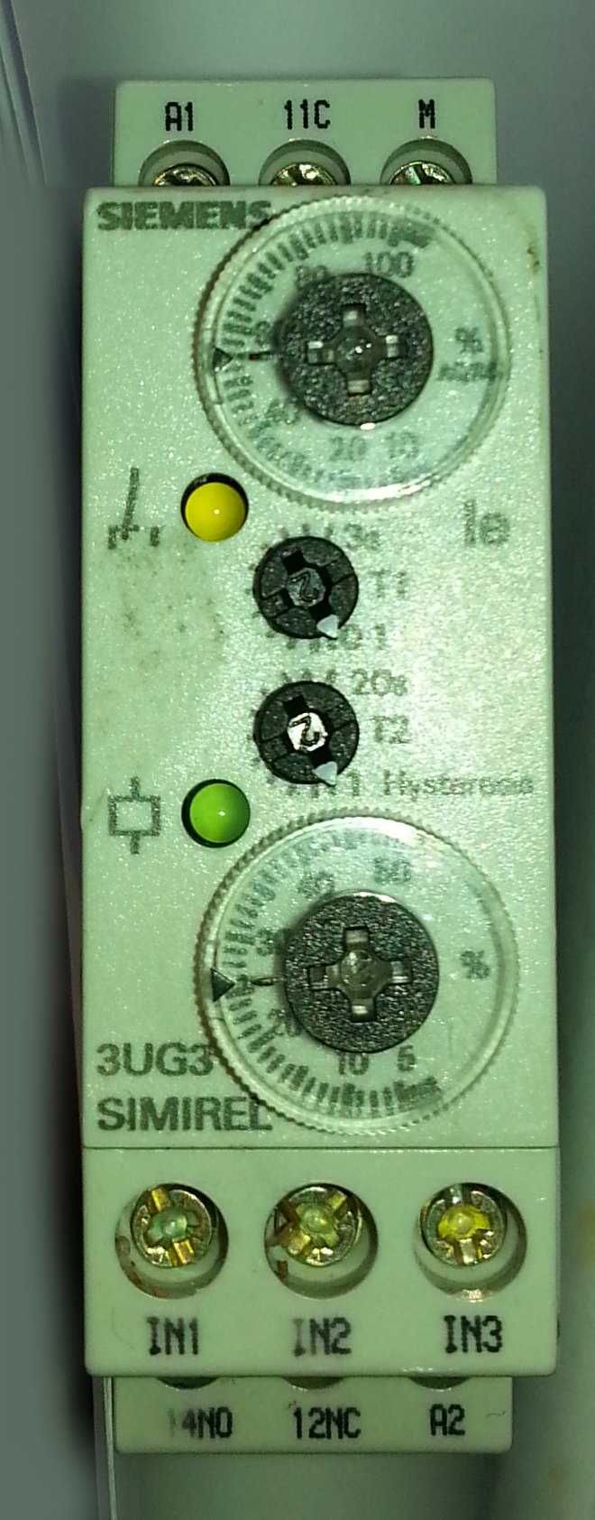 Siemens Simirel 3UG3 3UG3522-1AC40 histereza zabezpieczenie zaniku