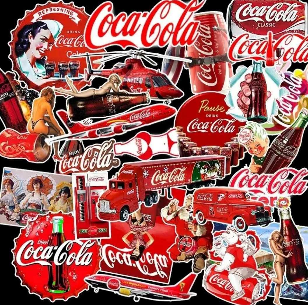 50 unidades de adesivos à prova d'água da Coca-Cola