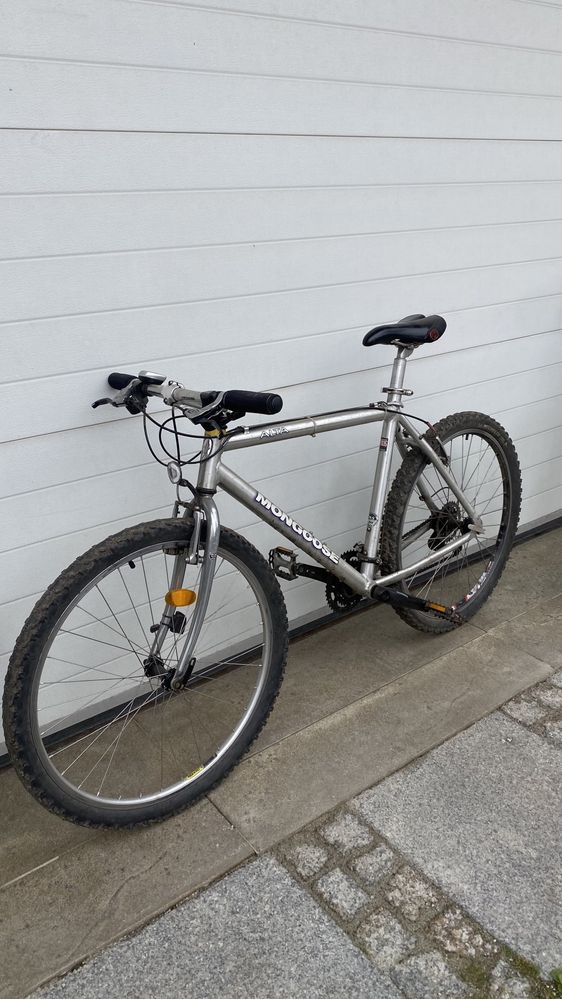 rower mongoose, vintage rower srebrny