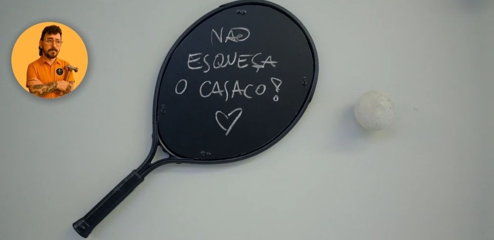 Raquete de tênis para artesanato