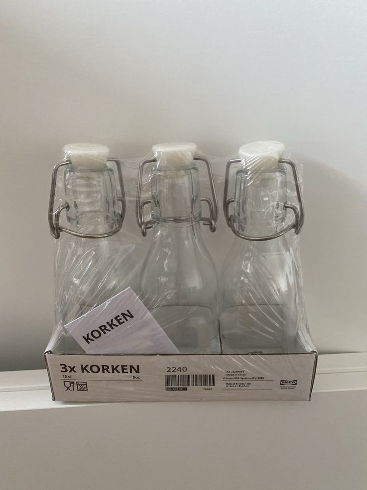 Butelki z kapslem, Korken Ikea, nowe