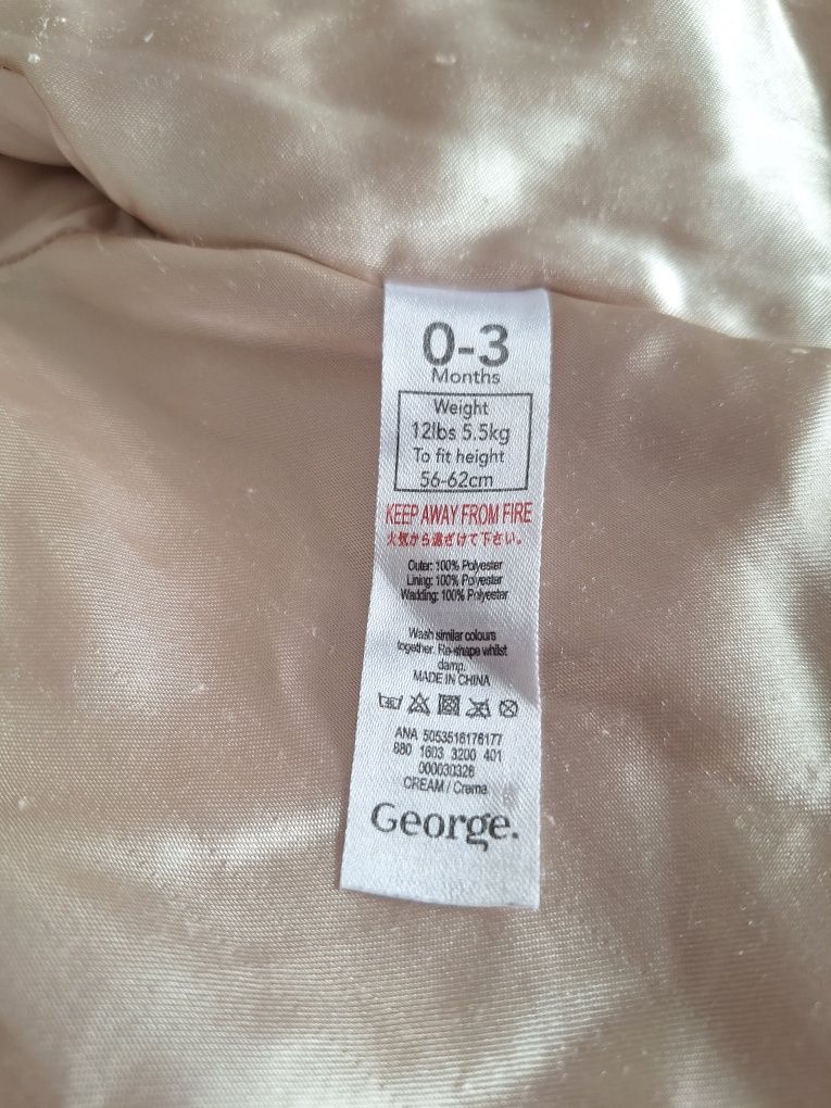 Futerko niemowlęce,  chrzest, new born, george