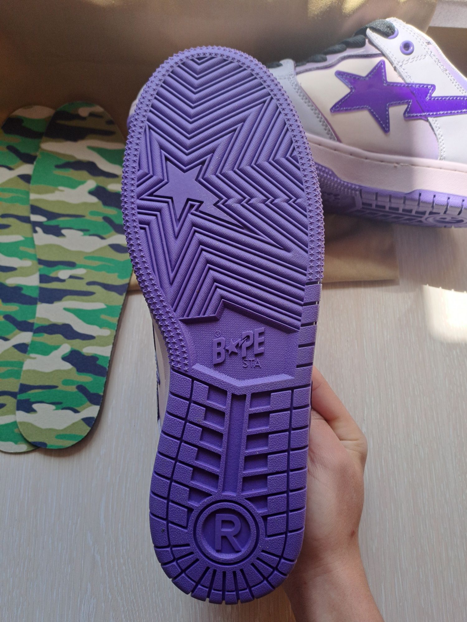 Sneakersy A Bathing Ape Star Purple OKAZJA