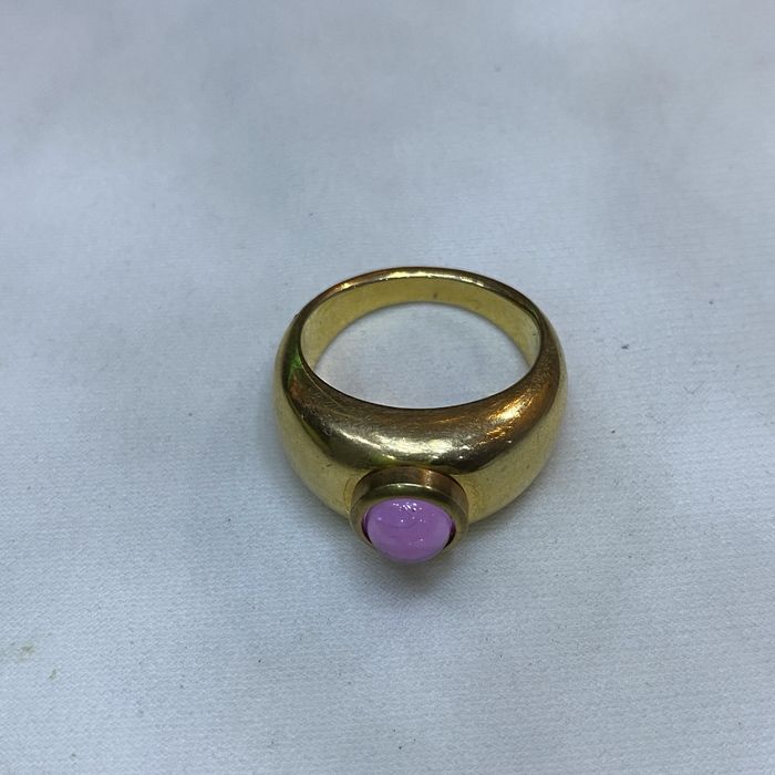 Stary pierscionek sygnet z odkrecanym kamieniem