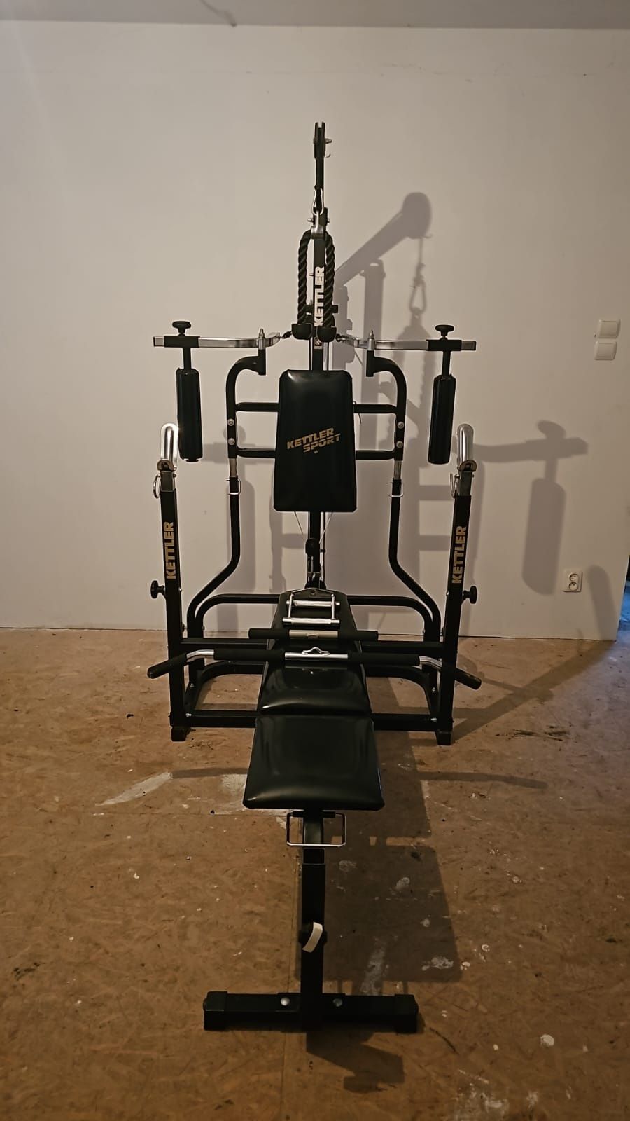 Ławeczka ławka kettler atlas + 80kg + sztanga
