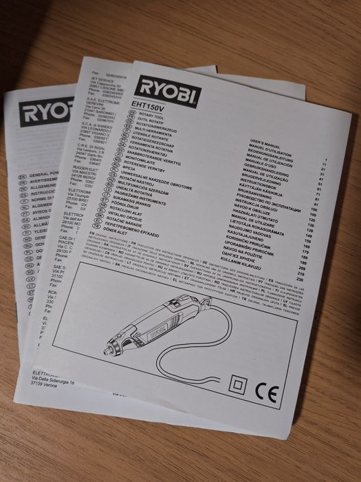 Ferramenta Rotativa Ryobi EHT 150V com acessórios