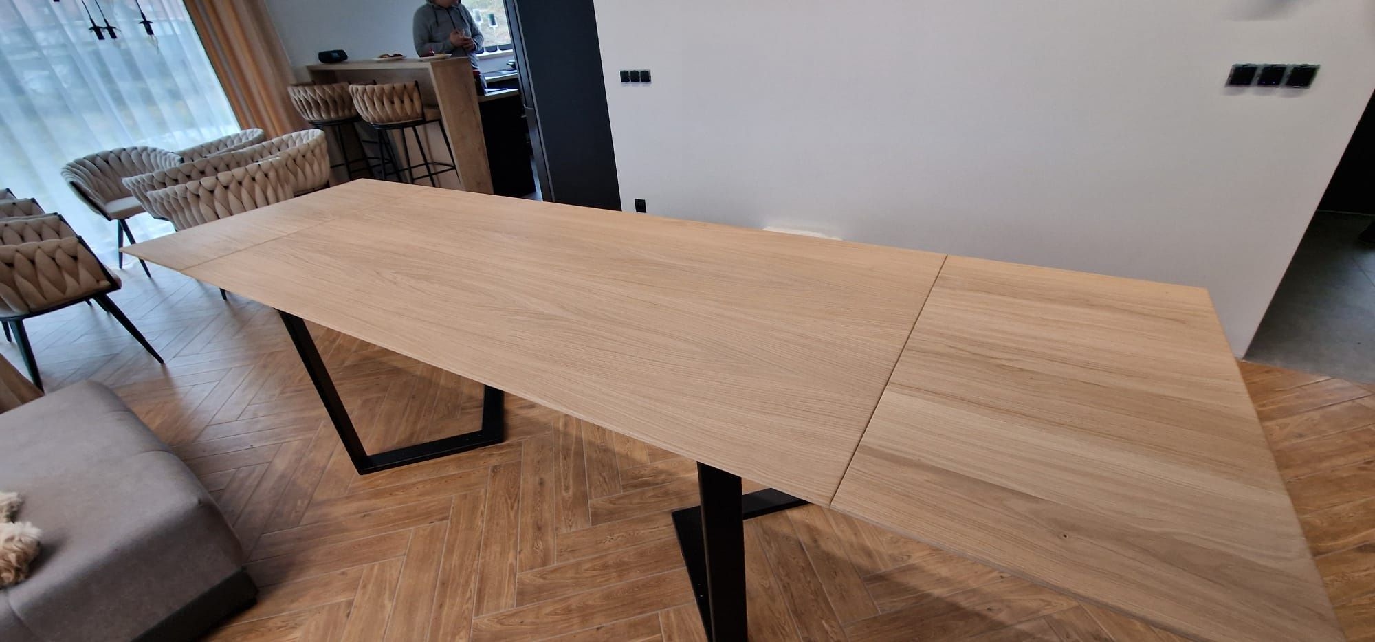 Stół loft dębowy 200x90 + dostawki