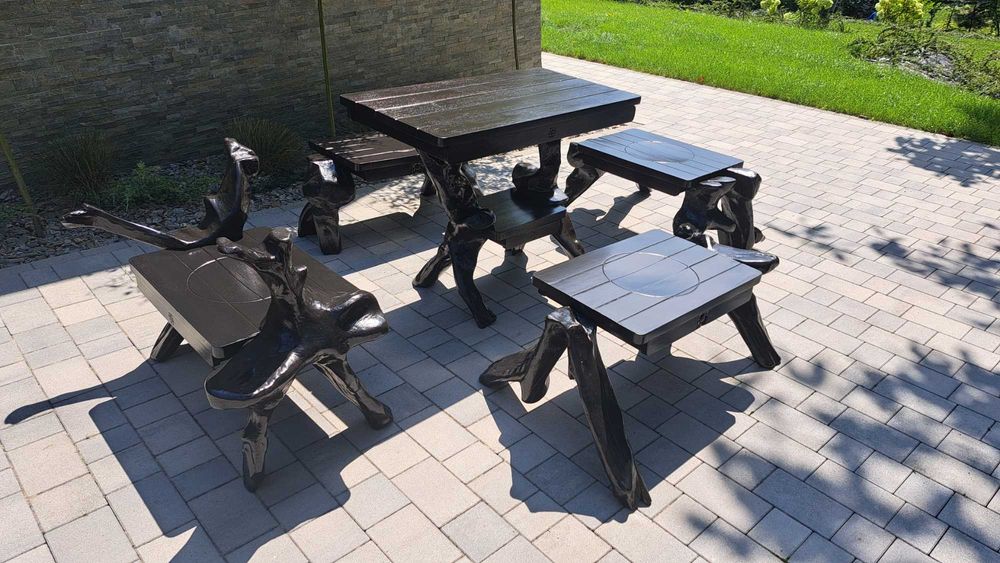 stylizowane meble tarasowe lub do salonu