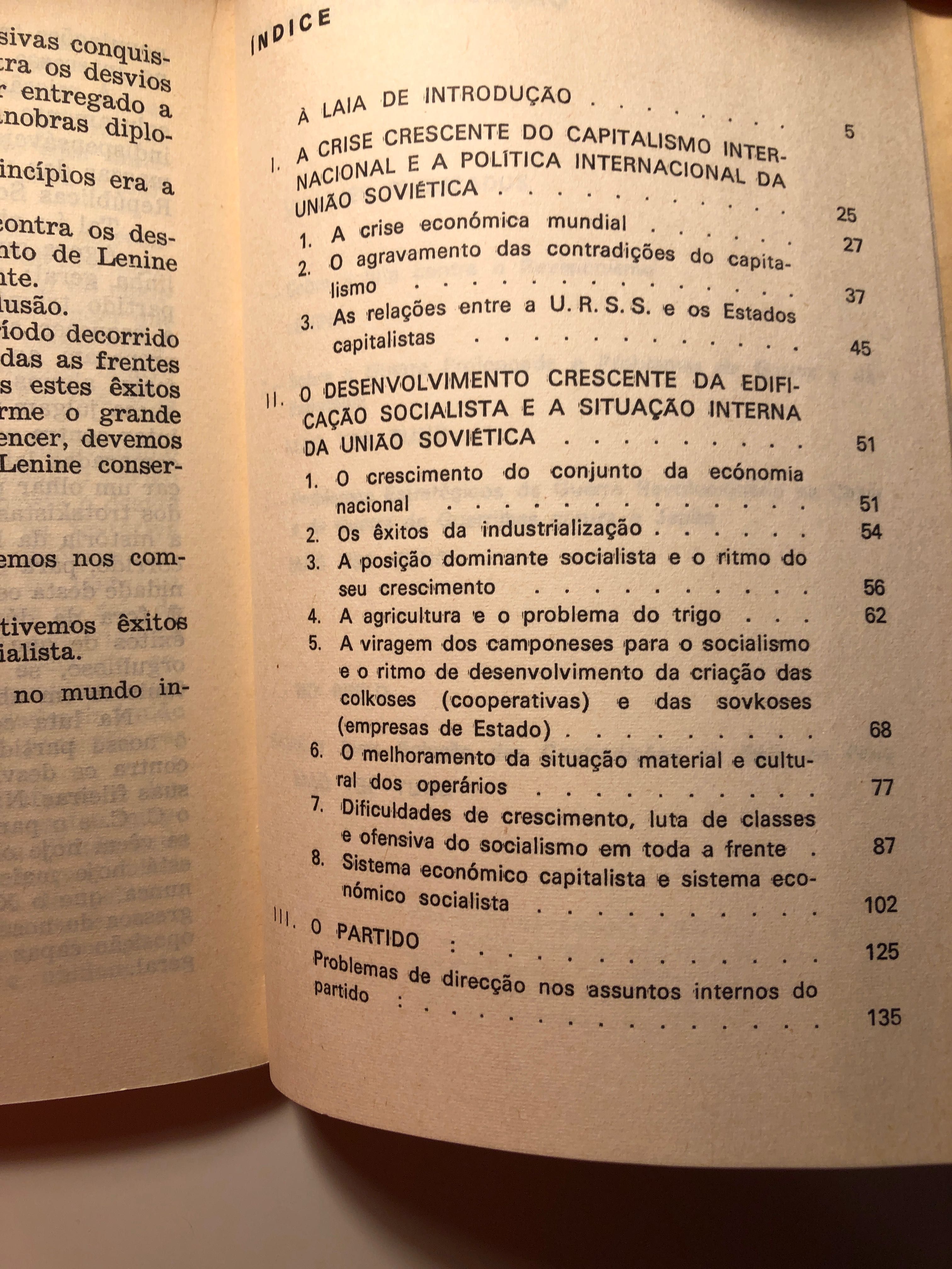 José Stalin. Três anos de execução do Plano Quinquenal.