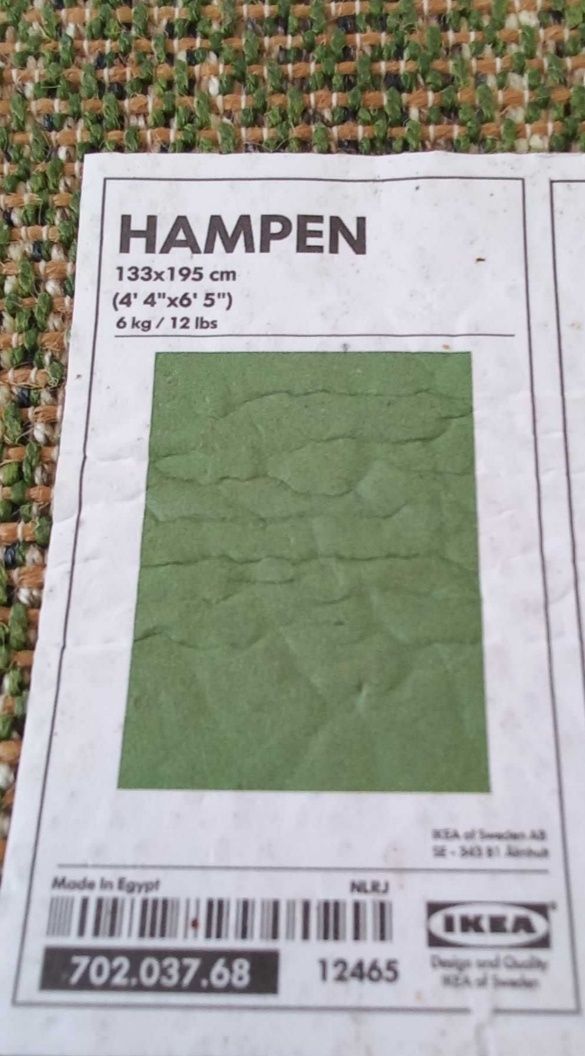 TAPETE IKEA HAMPEN verde