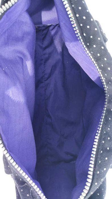 Czarna torebka do ręki w białe kropki (Nollie)